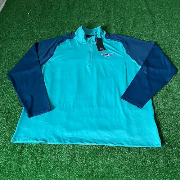 Antigua Mock Neck 1/4 Zip Embroidered Logo Golf Gunner Sweatshirt Size 2XL NEW - Picture 1 of 16